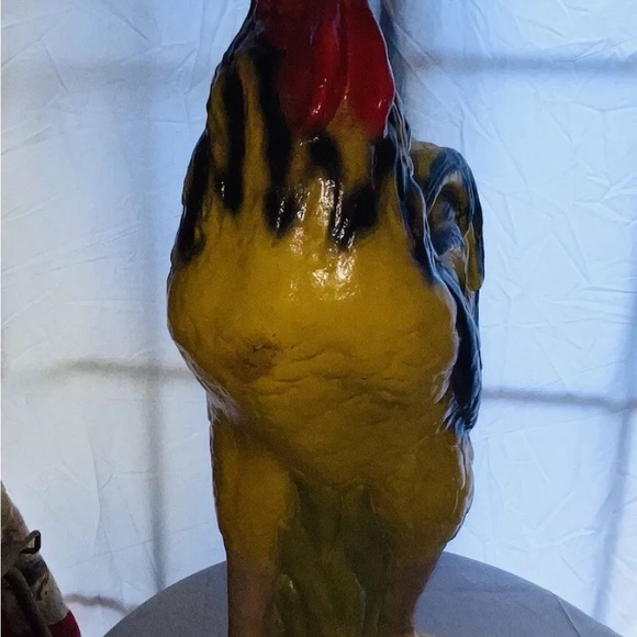Vintage Chalkware HUGE ROOSTER STATUE 28” very nice! RARE - Picture 2 of 12